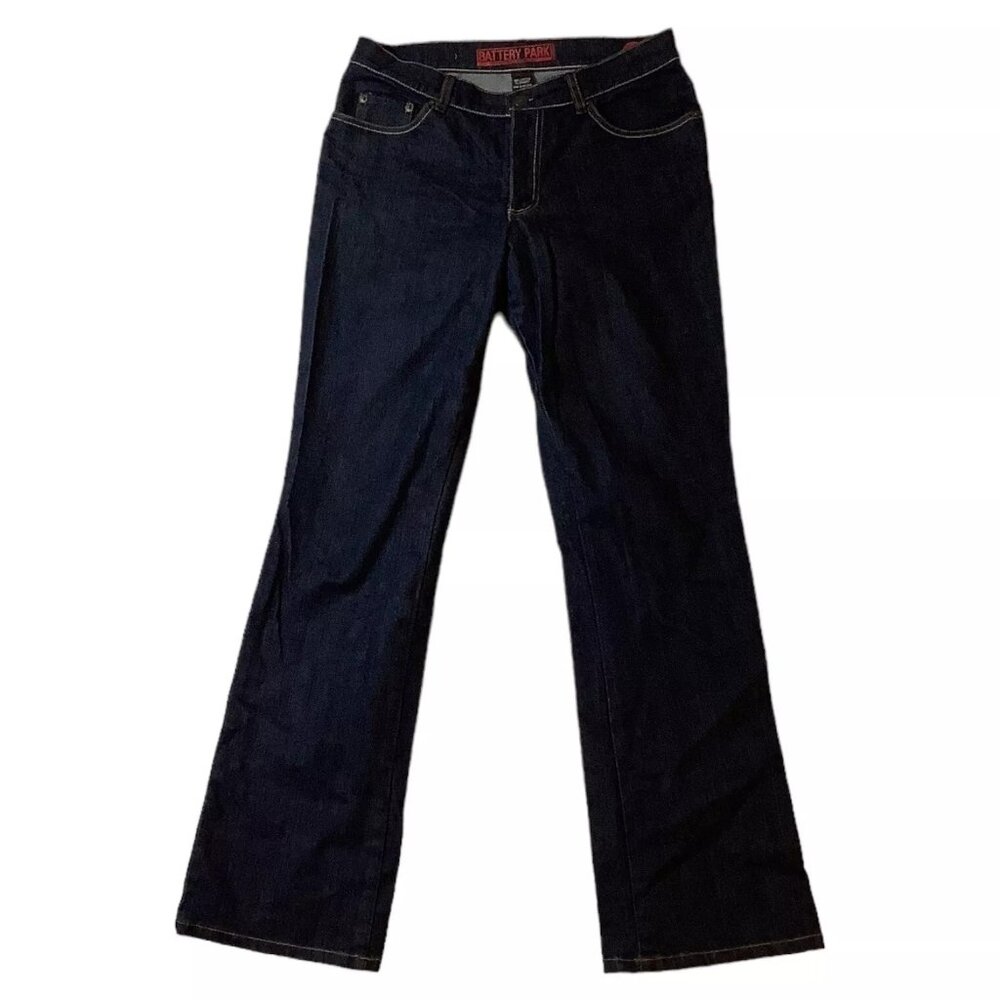 Battery Park New York And Company Bootcut Blue Denim Jeans Womens Size 6 Stretch